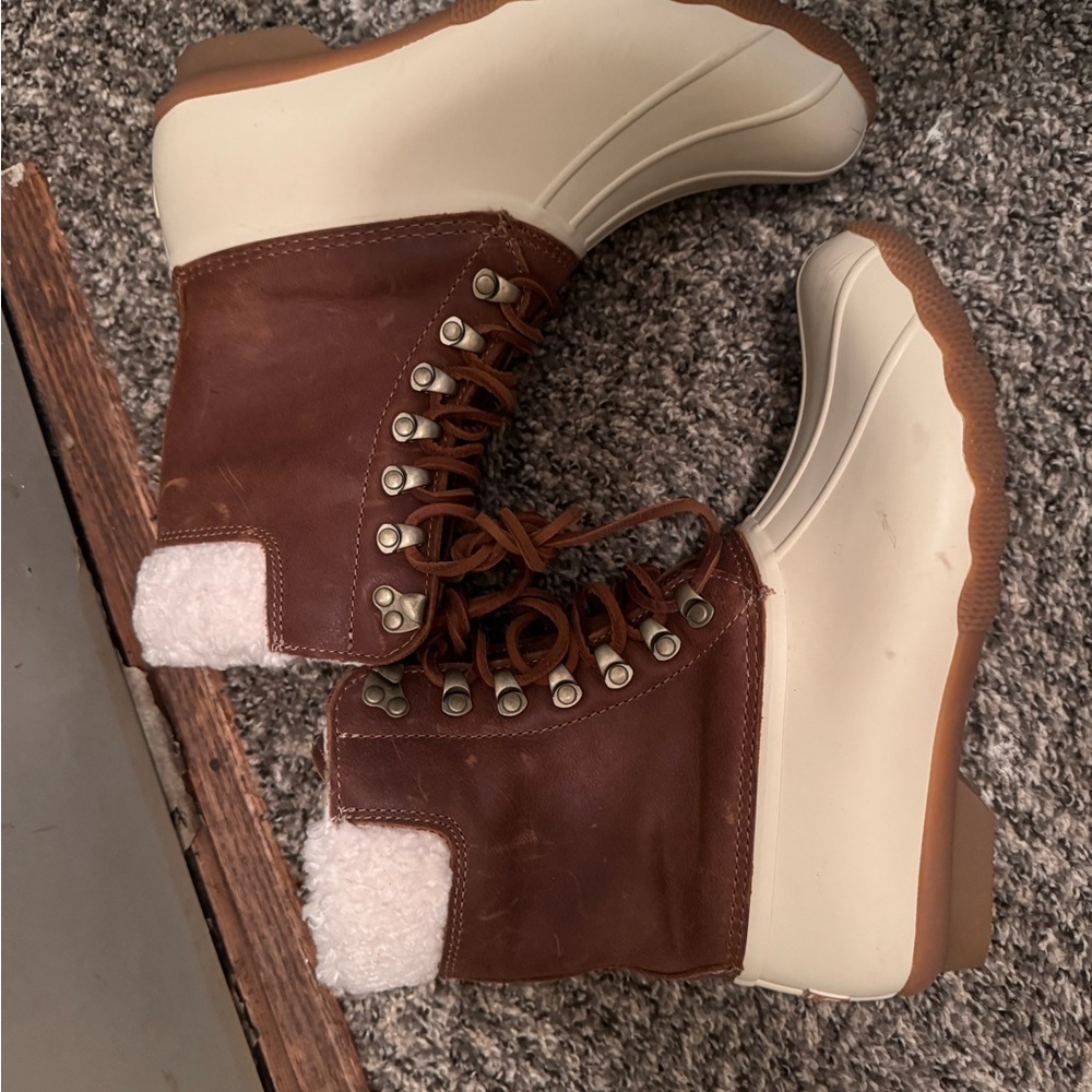 Sperry Brown and Cream Women's Boots